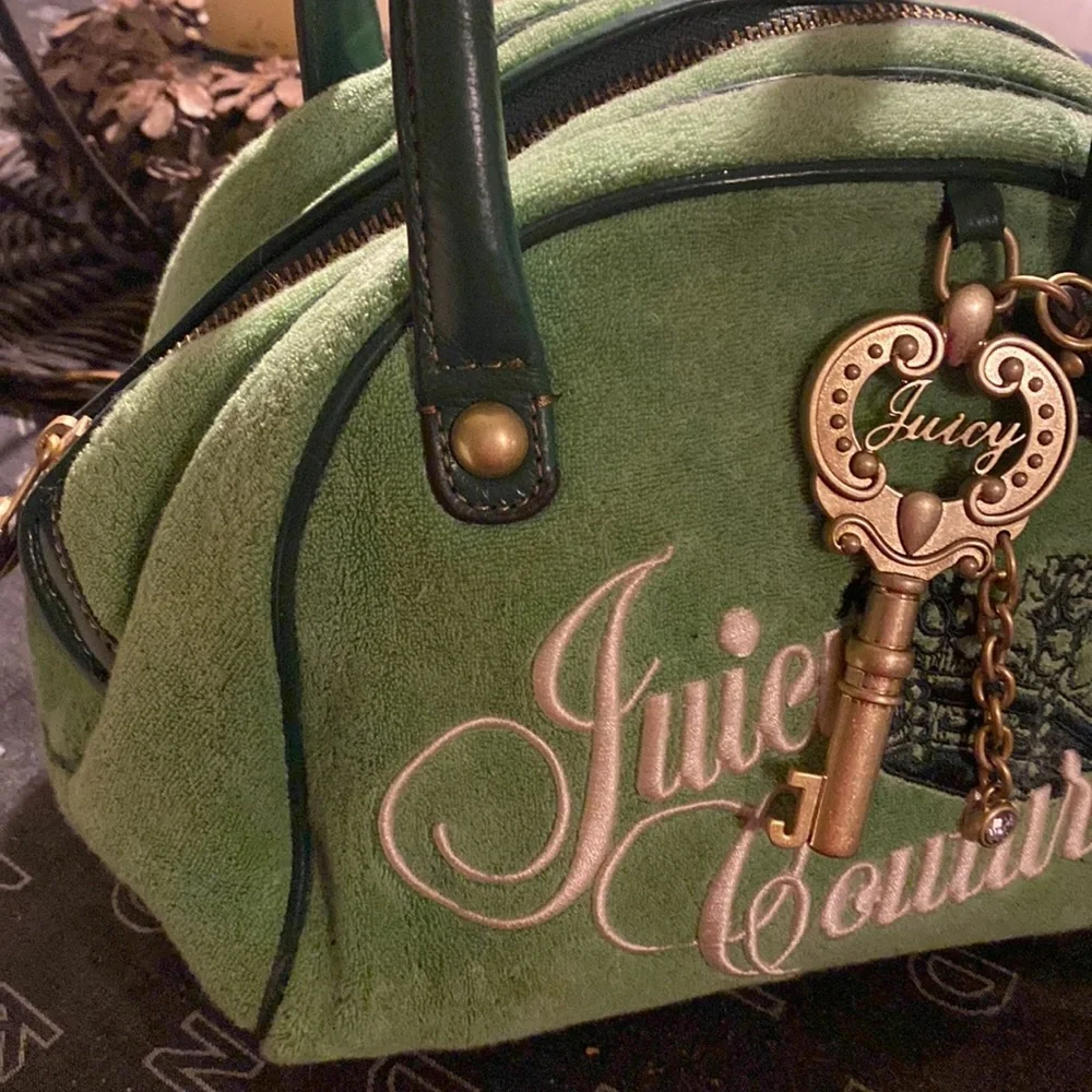 Juicy Couture VINTAGE Bowler handbag with VINTAGE key and chain hardware